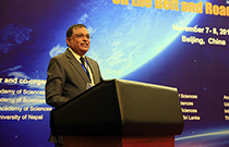 国际山地中心代表在开幕式上致辞